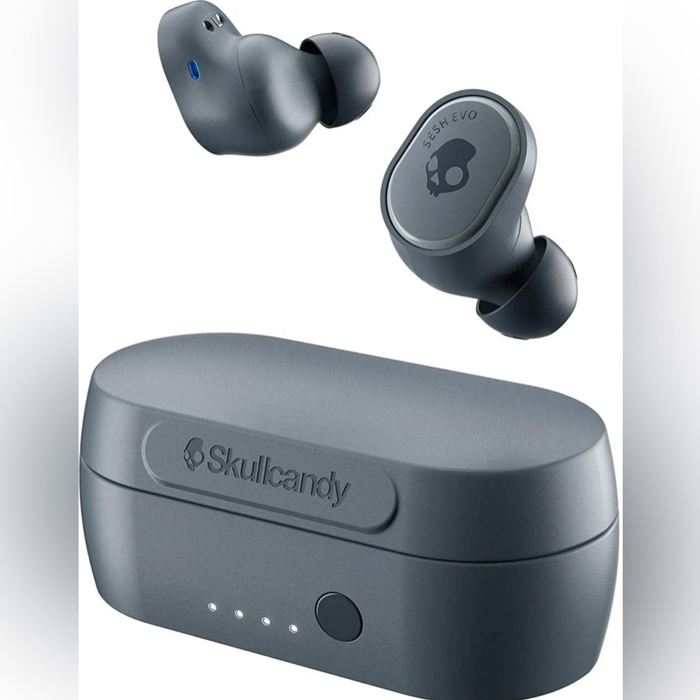 Skullcandy Sesh Evo True Wireless Earbuds via Bluetooth IP55 Sweat,Chill Grey